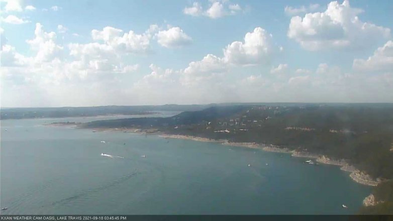 Lake Travis webcam, September 18, 2021 3:45 PM CT