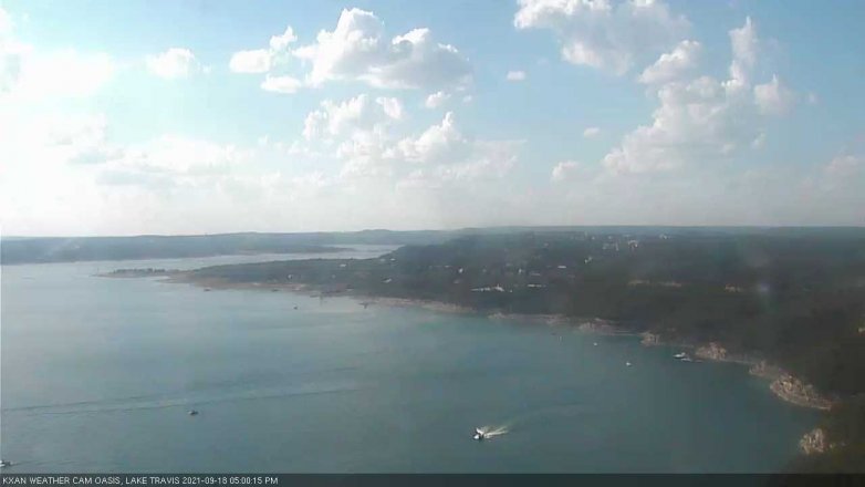 Lake Travis webcam, September 18, 2021 5:00 PM CT