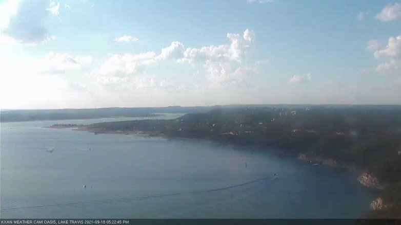 Lake Travis webcam, September 18, 2021 5:25 PM CT