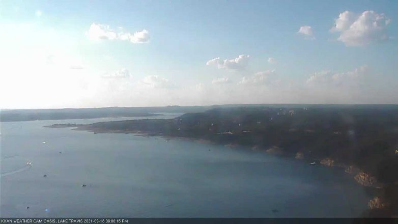 Lake Travis webcam, September 18, 2021 6:00 PM CT