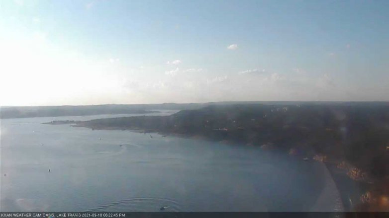 Lake Travis webcam, September 18, 2021 6:25 PM CT