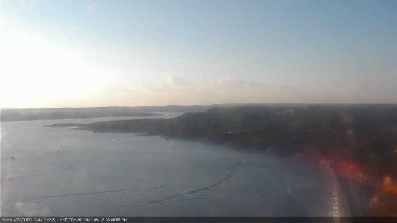 Lake Travis webcam, September 18, 2021 6:45 PM CT