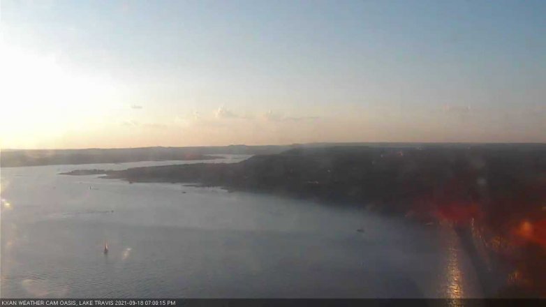 Lake Travis webcam, September 18, 2021 7:00 PM CT