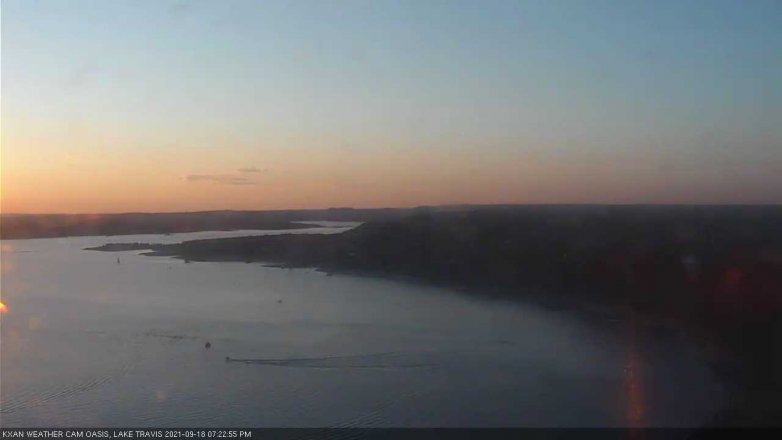 Lake Travis webcam, September 18, 2021 7:25 PM CT