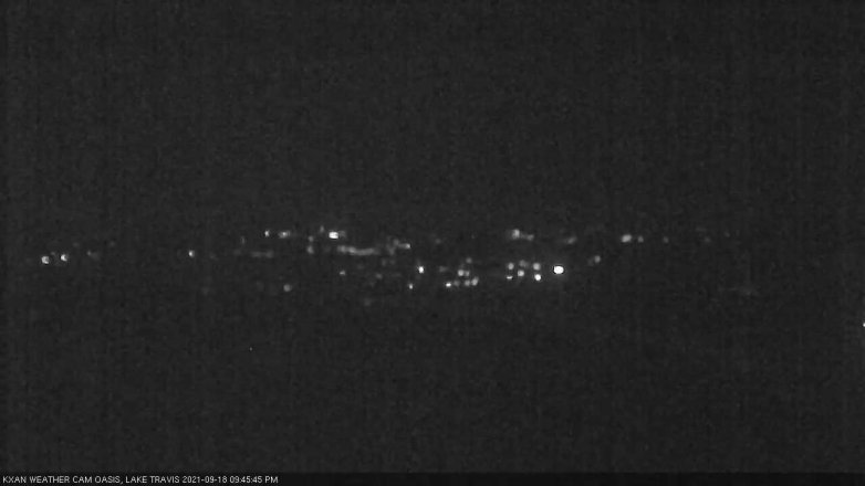 Lake Travis webcam, September 18, 2021 9:45 PM CT