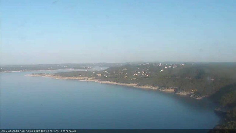 Lake Travis webcam, September 19, 2021 9:00 AM CT