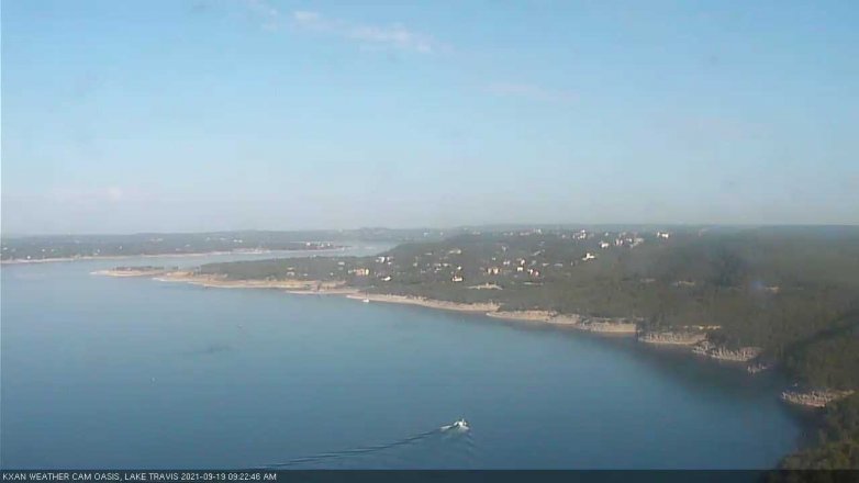 Lake Travis webcam, September 19, 2021 9:25 AM CT