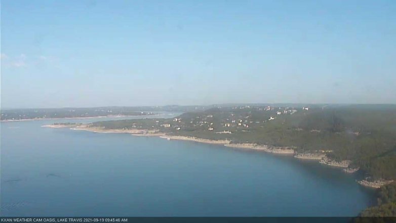 Lake Travis webcam, September 19, 2021 9:45 AM CT