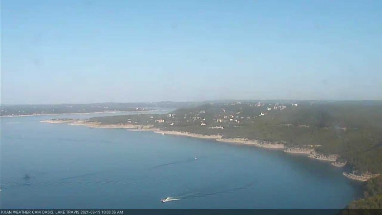 Lake Travis webcam, September 19, 2021 10:00 AM CT