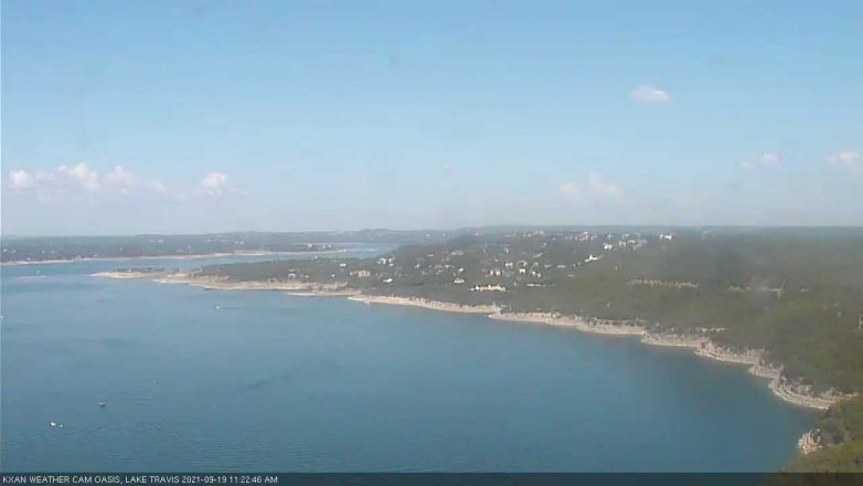 Lake Travis webcam, September 19, 2021 11:25 AM CT