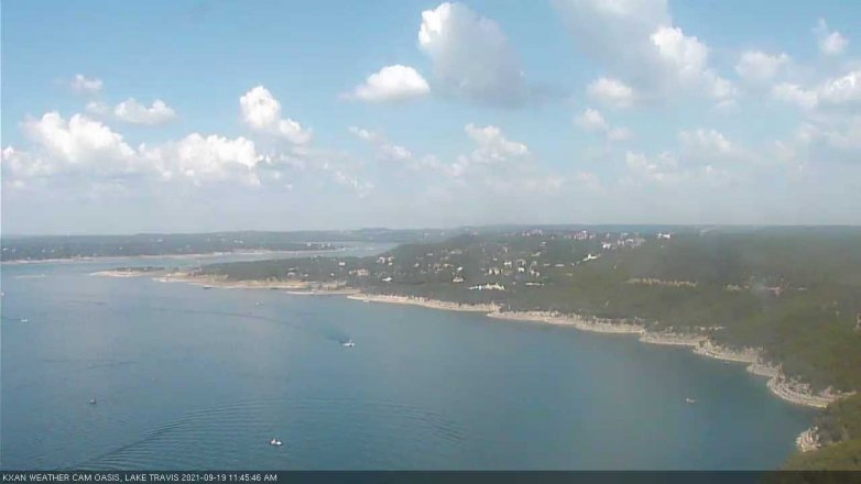 Lake Travis webcam, September 19, 2021 11:45 AM CT