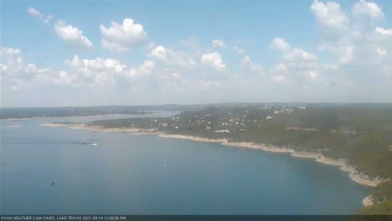 Lake Travis webcam, September 19, 2021 12:00 PM CT