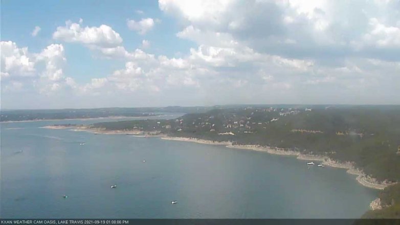 Lake Travis webcam, September 19, 2021 1:00 PM CT
