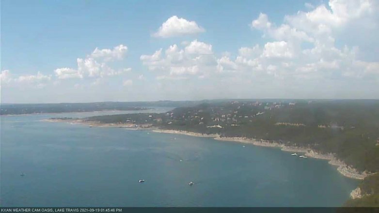 Lake Travis webcam, September 19, 2021 1:45 PM CT