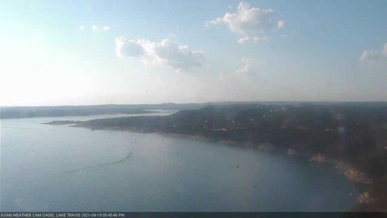 Lake Travis webcam, September 19, 2021 5:45 PM CT