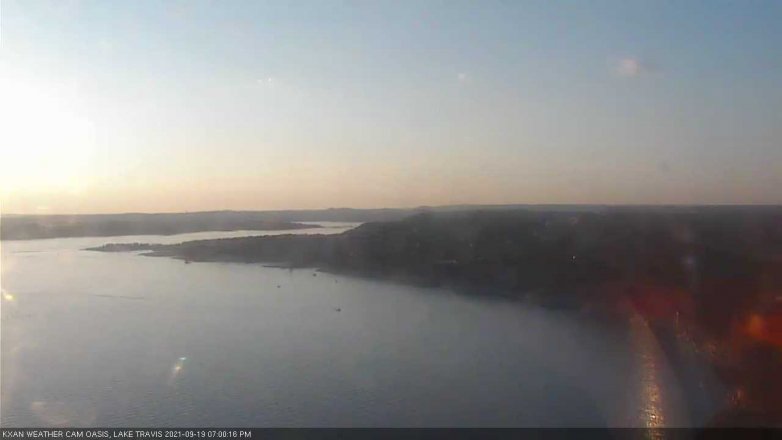 Lake Travis webcam, September 19, 2021 7:00 PM CT