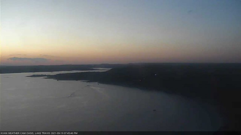 Lake Travis webcam, September 19, 2021 7:45 PM CT