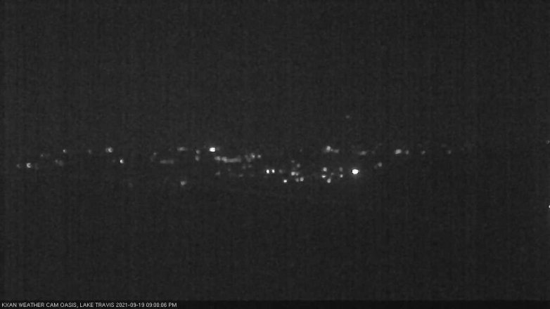 Lake Travis webcam, September 19, 2021 9:00 PM CT