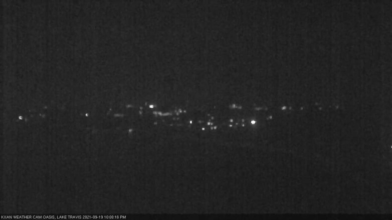 Lake Travis webcam, September 19, 2021 10:00 PM CT