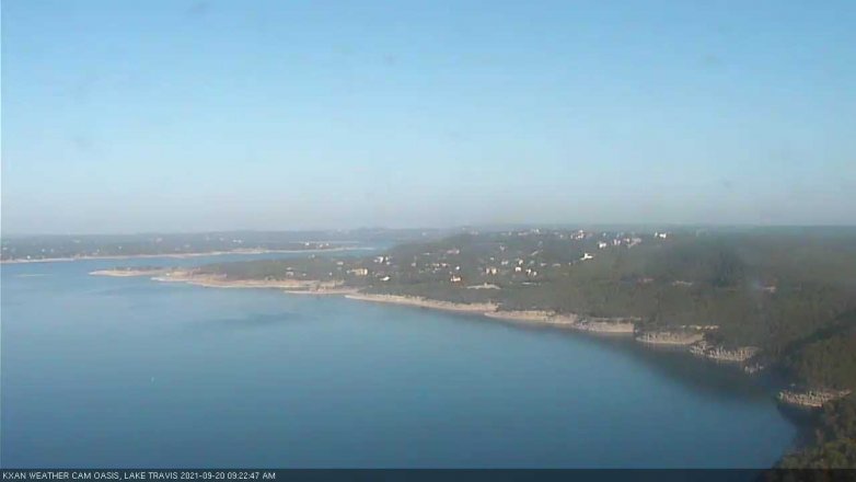 Lake Travis webcam, September 20, 2021 9:25 AM CT