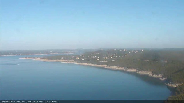 Lake Travis webcam, September 20, 2021 9:45 AM CT