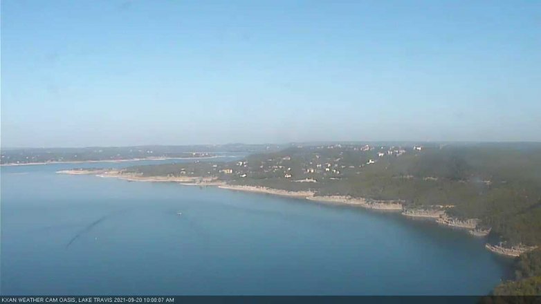 Lake Travis webcam, September 20, 2021 10:00 AM CT