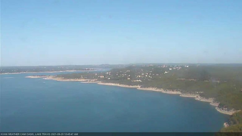 Lake Travis webcam, September 20, 2021 10:45 AM CT