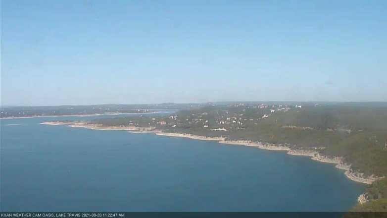 Lake Travis webcam, September 20, 2021 11:25 AM CT