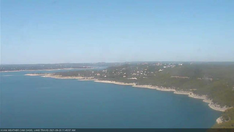 Lake Travis webcam, September 20, 2021 11:45 AM CT