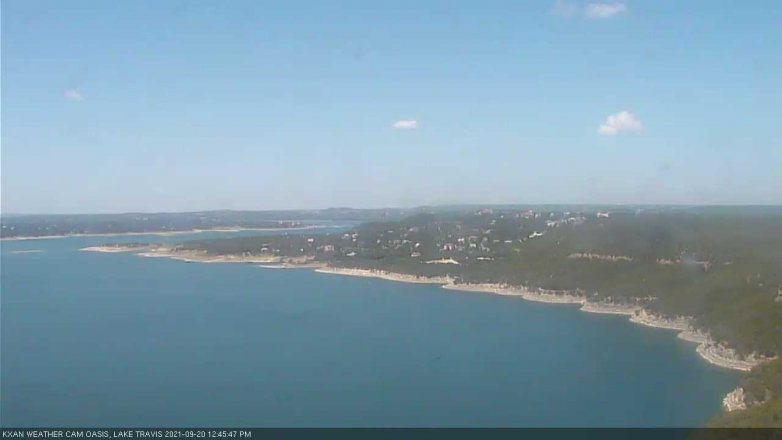 Lake Travis webcam, September 20, 2021 12:45 PM CT