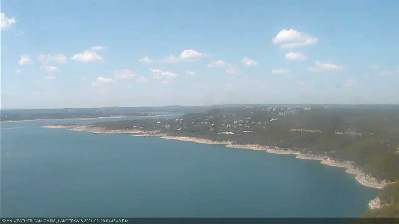 Lake Travis webcam, September 20, 2021 1:45 PM CT
