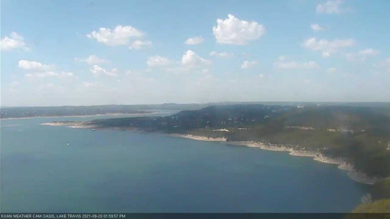 Lake Travis webcam, September 20, 2021 2:00 PM CT