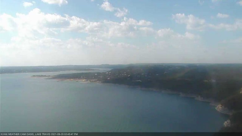 Lake Travis webcam, September 20, 2021 3:45 PM CT