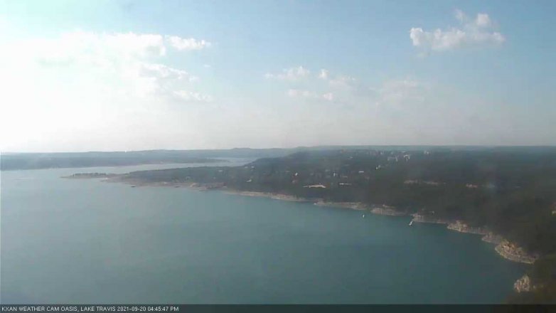 Lake Travis webcam, September 20, 2021 4:45 PM CT