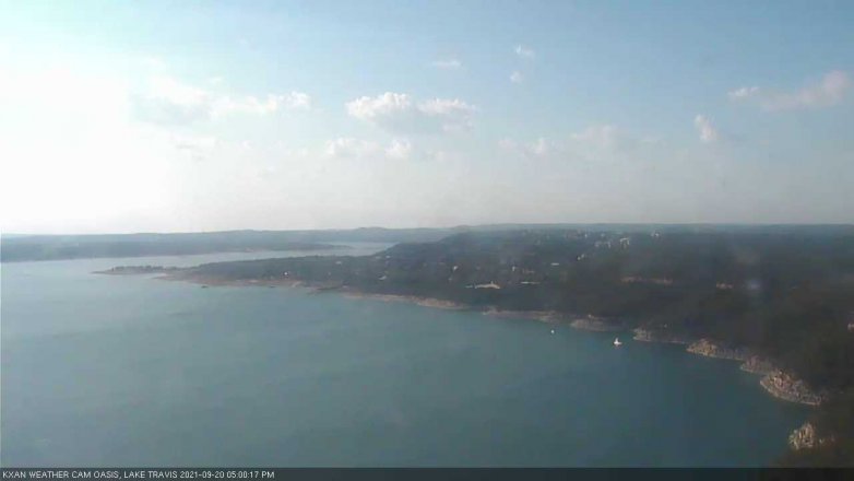 Lake Travis webcam, September 20, 2021 5:00 PM CT