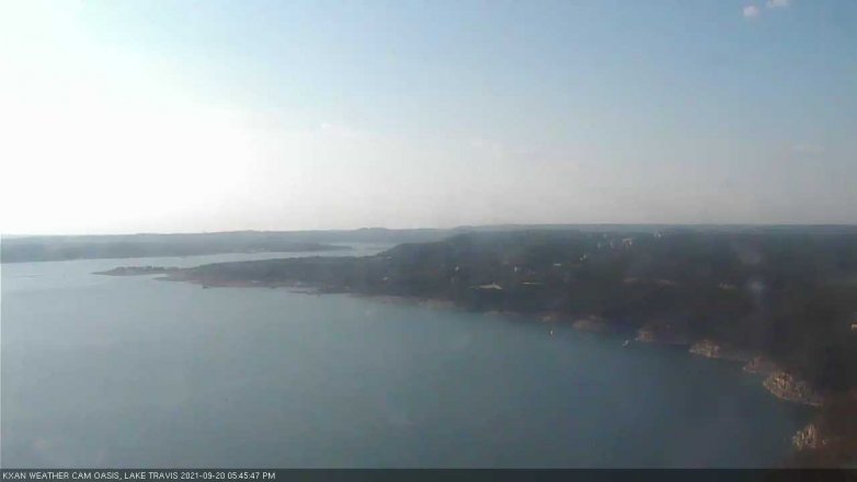 Lake Travis webcam, September 20, 2021 5:45 PM CT