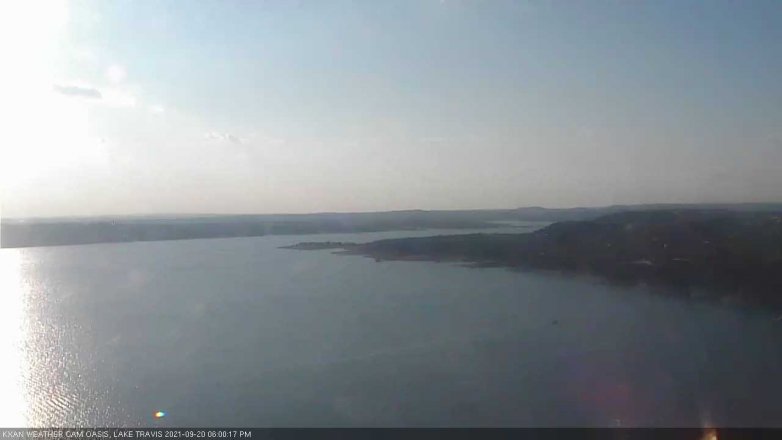 Lake Travis webcam, September 20, 2021 6:00 PM CT