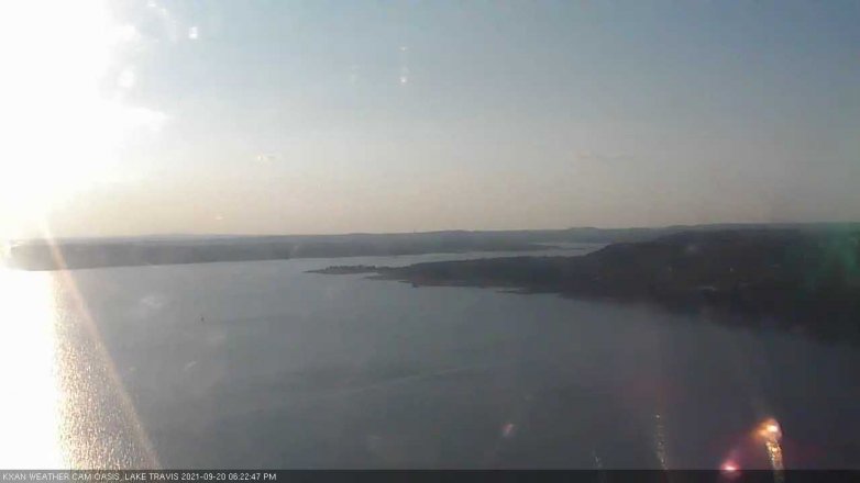 Lake Travis webcam, September 20, 2021 6:25 PM CT