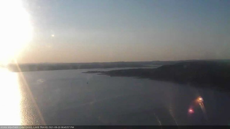 Lake Travis webcam, September 20, 2021 6:45 PM CT
