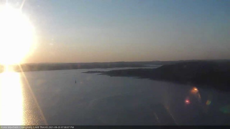 Lake Travis webcam, September 20, 2021 7:00 PM CT