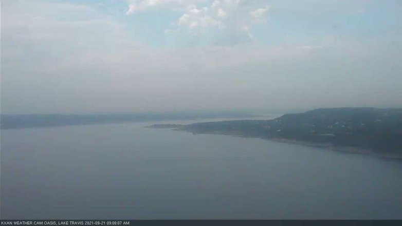Lake Travis webcam, September 21, 2021 9:00 AM CT