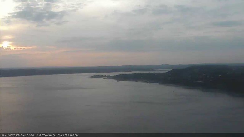 Lake Travis webcam, September 21, 2021 7:00 PM CT