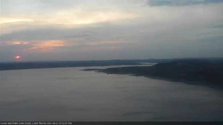 Lake Travis webcam, September 21, 2021 7:25 PM CT