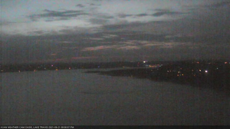 Lake Travis webcam, September 21, 2021 8:00 PM CT