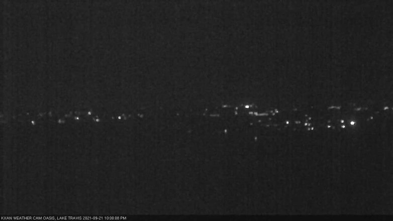 Lake Travis webcam, September 21, 2021 10:00 PM CT