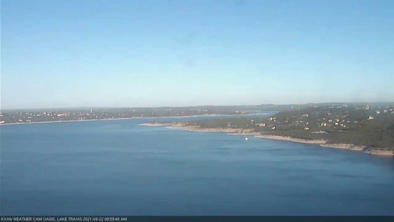 Lake Travis webcam, September 22, 2021 9:00 AM CT