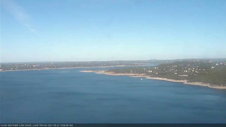 Lake Travis webcam, September 22, 2021 10:00 AM CT
