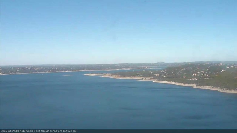 Lake Travis webcam, September 22, 2021 11:00 AM CT
