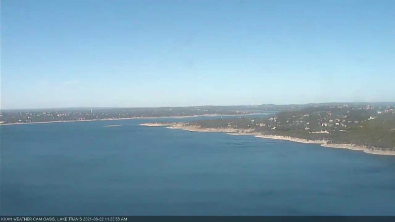 Lake Travis webcam, September 22, 2021 11:25 AM CT