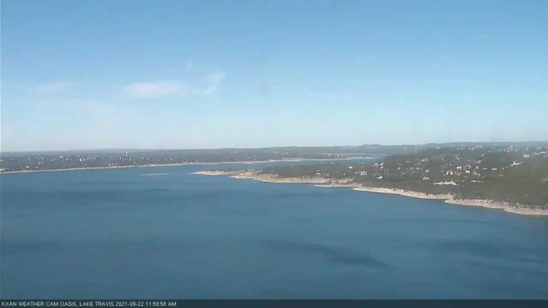 Lake Travis webcam, September 22, 2021 12:00 PM CT